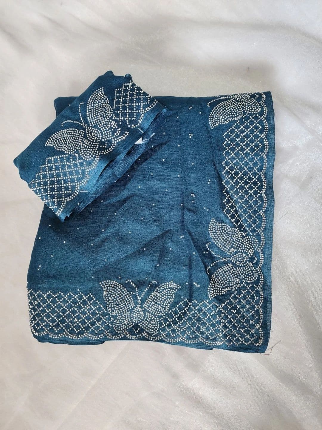 RENBRIZA Embellished Poly Chiffon Saree thumbnail 3