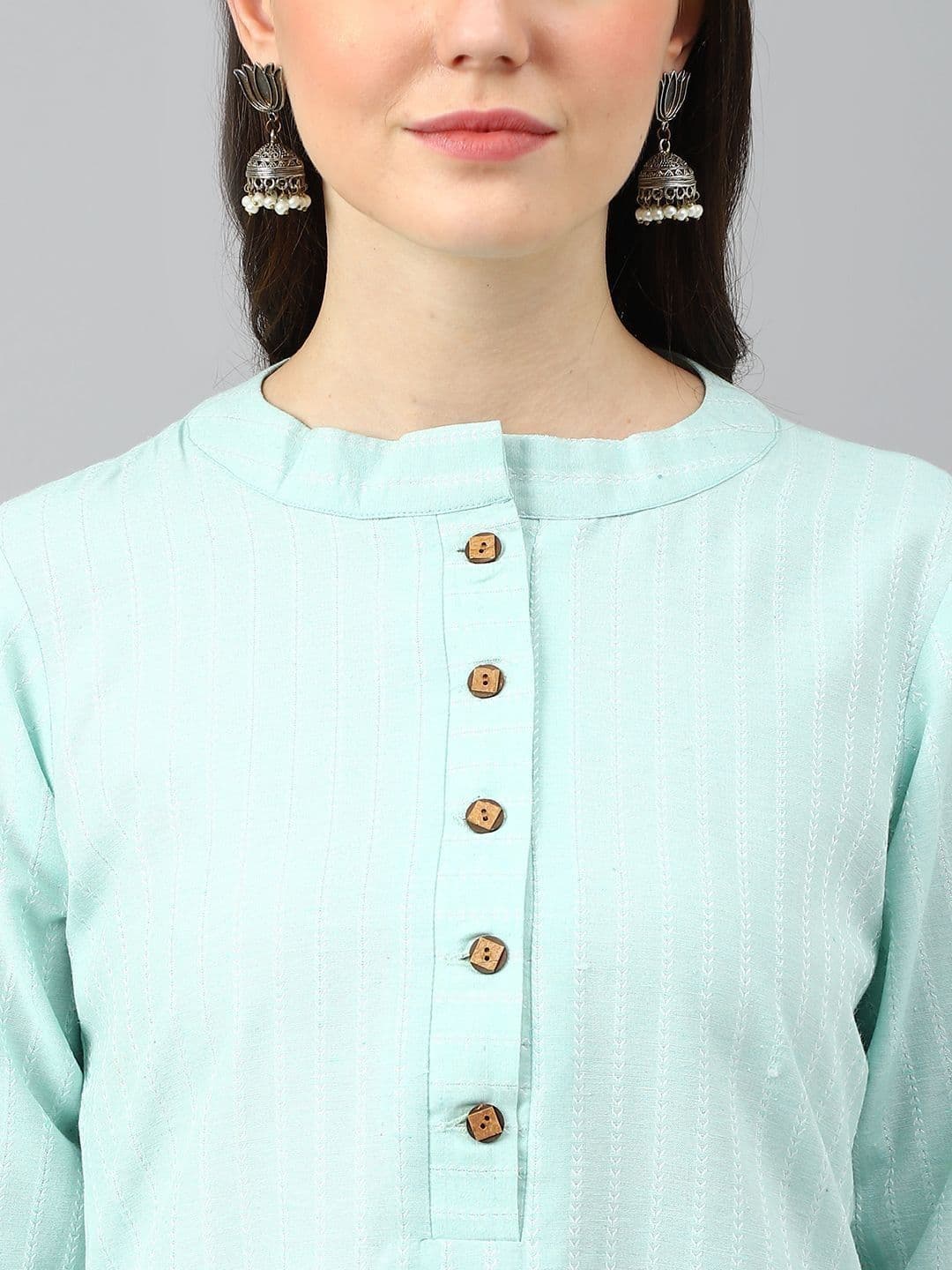 Anouk Women Striped Kurta thumbnail 4
