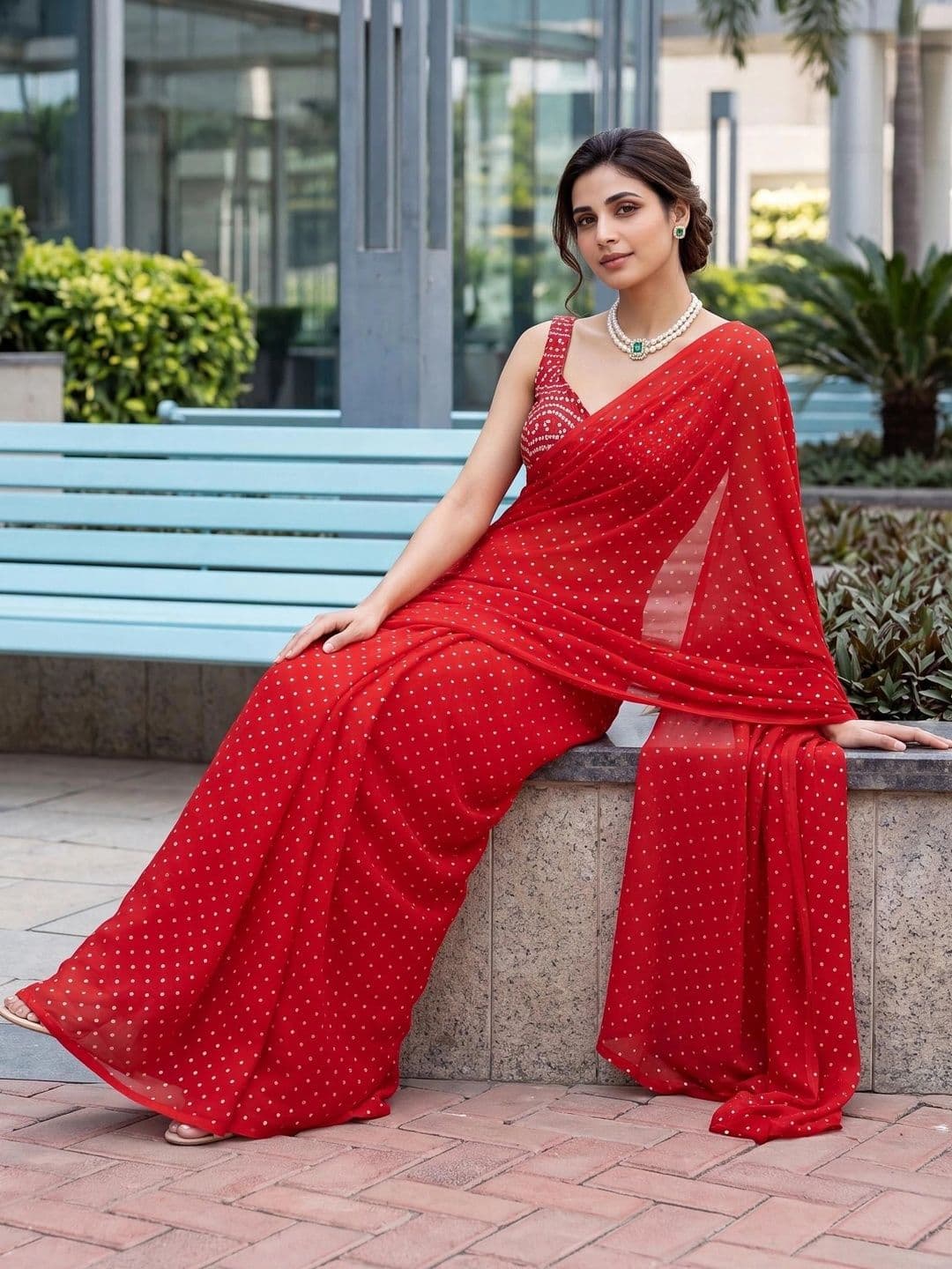 Looootnest Embellished Pure Georgette Saree thumbnail 6