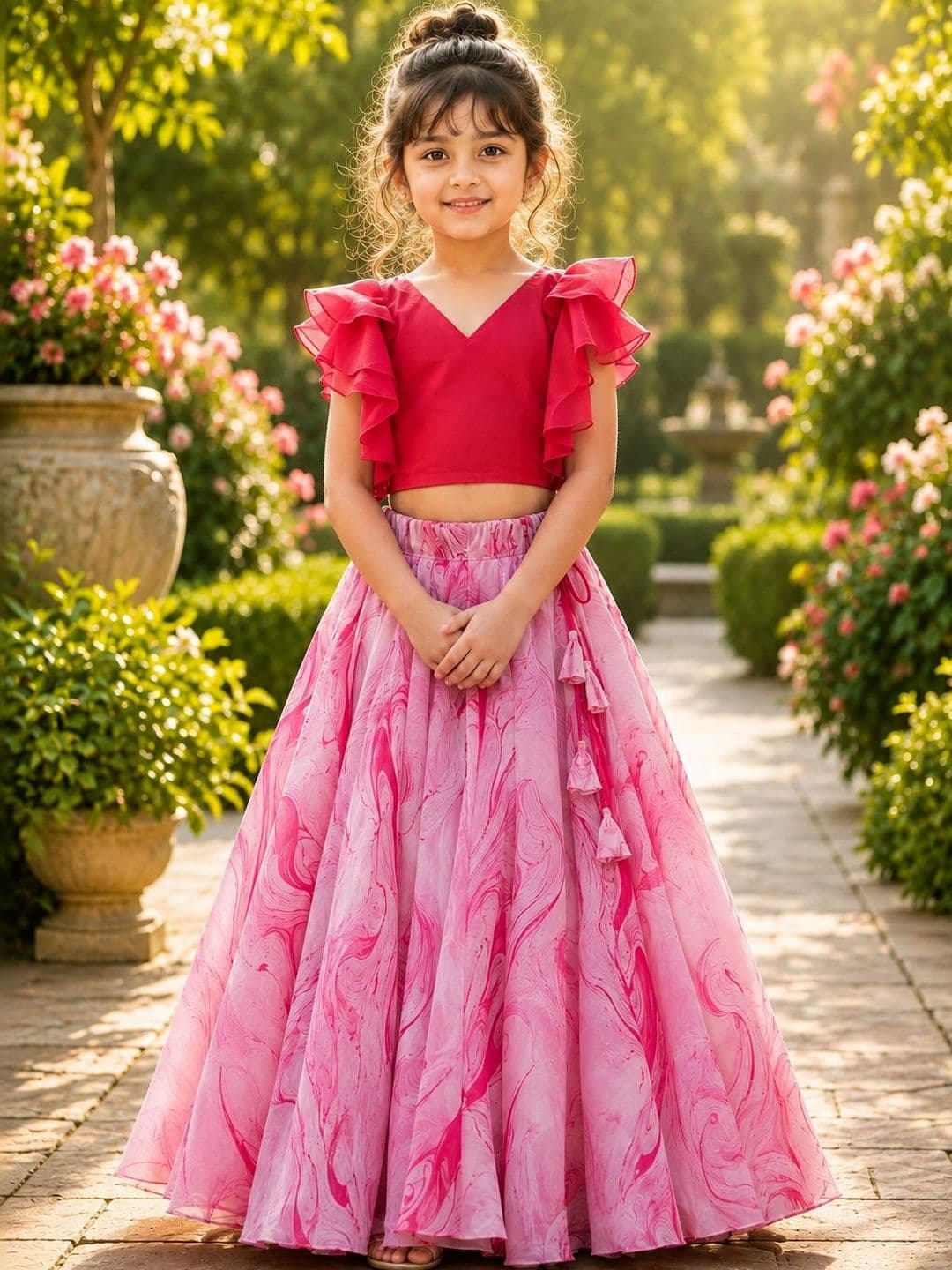 Sangria Girls Ready to Wear Lehenga & - view 1