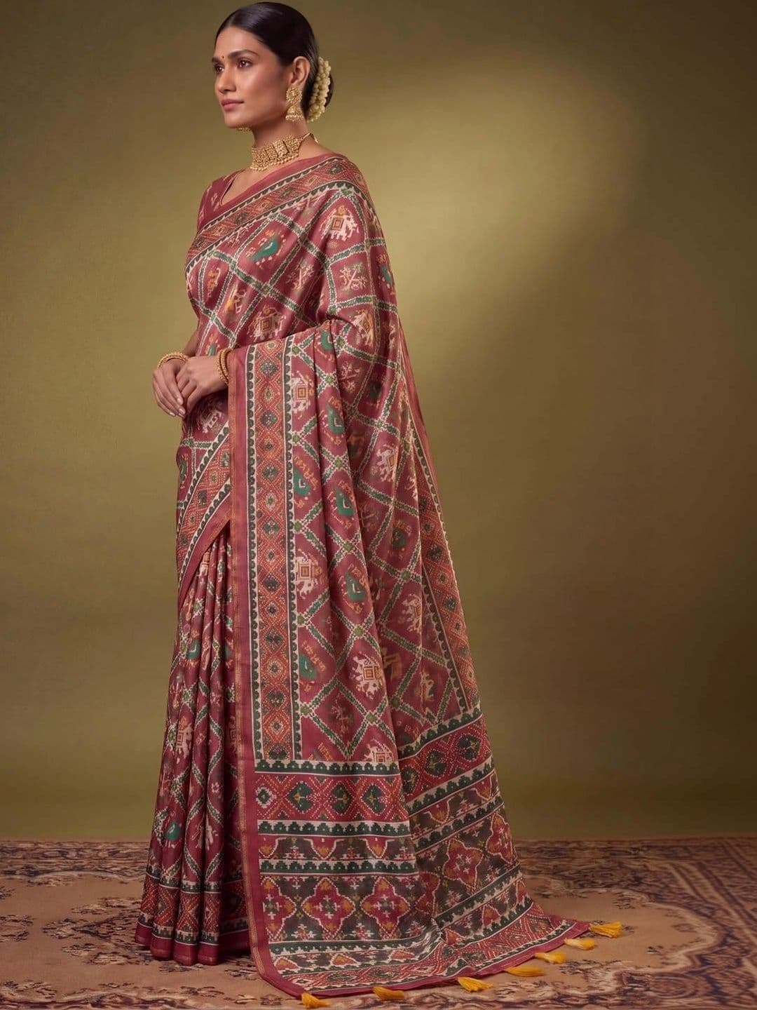 SAMANTHA Zari Silk Blend Saree thumbnail 4