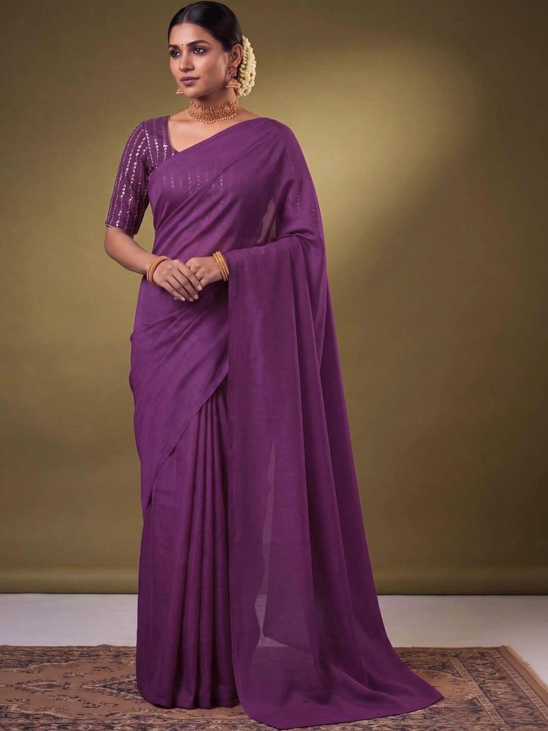 SAMANTHA Poly Georgette Saree - view 1