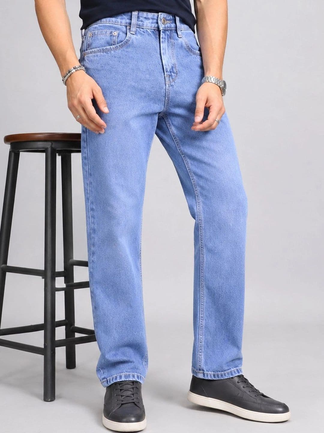 GEX Men Jean Straight Fit Mid-Rise Light Fade Jeans thumbnail 6