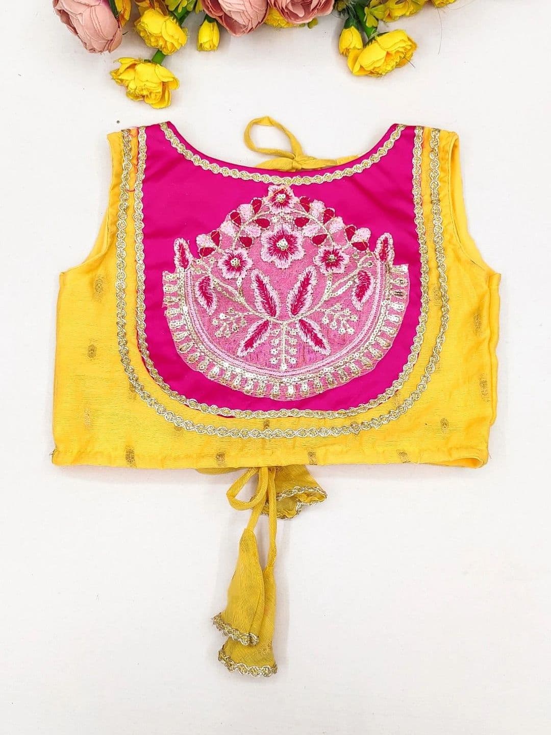 Sangria Girls Embroidered Thread Work Ready to Wear Lehenga & Blouse With Dupatta thumbnail 5