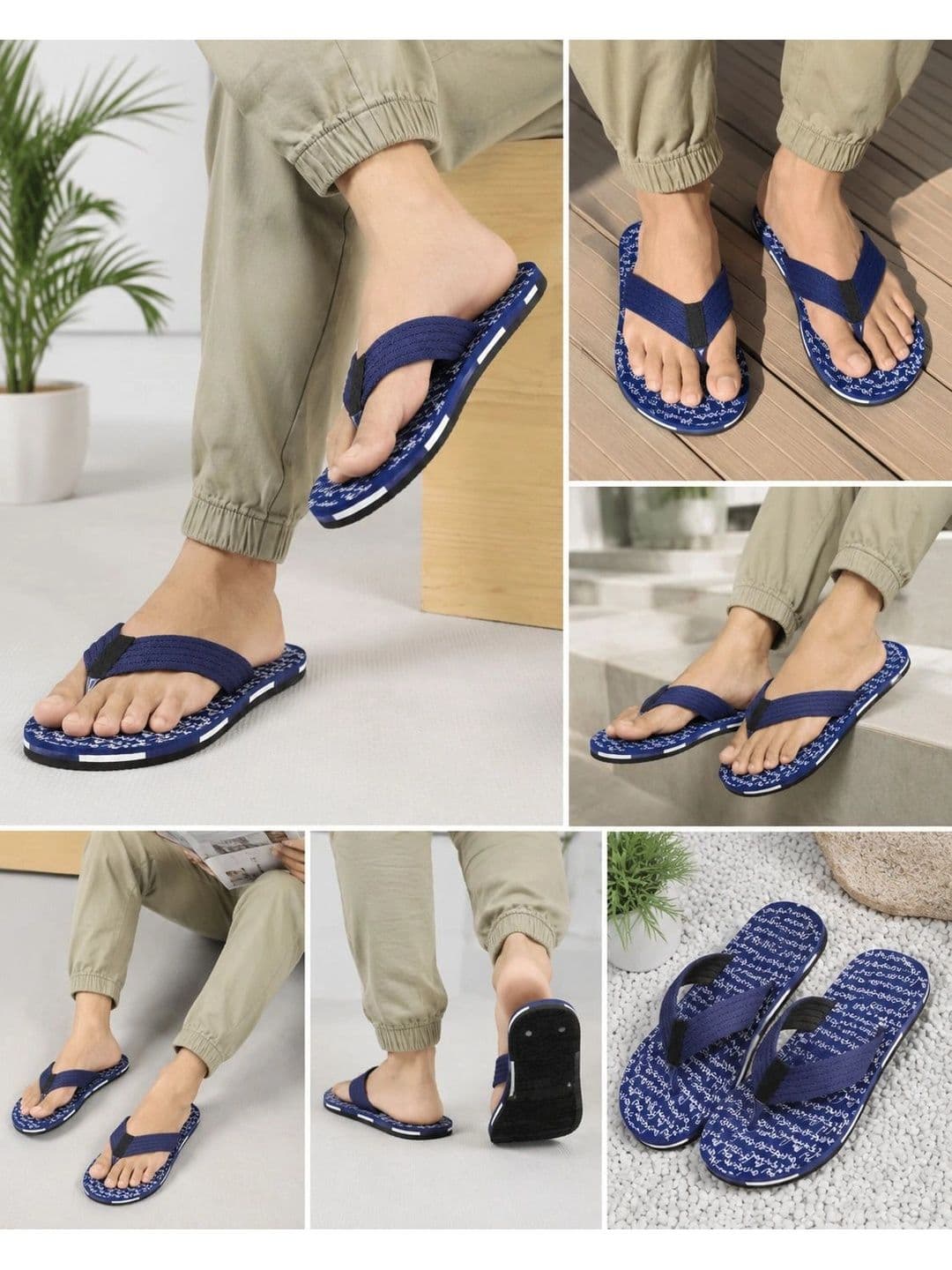 ENRIZZ Men Printed Thong Flip-Flops thumbnail 4