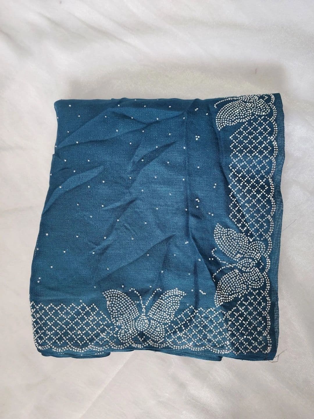 RENBRIZA Embellished Poly Chiffon Saree thumbnail 2