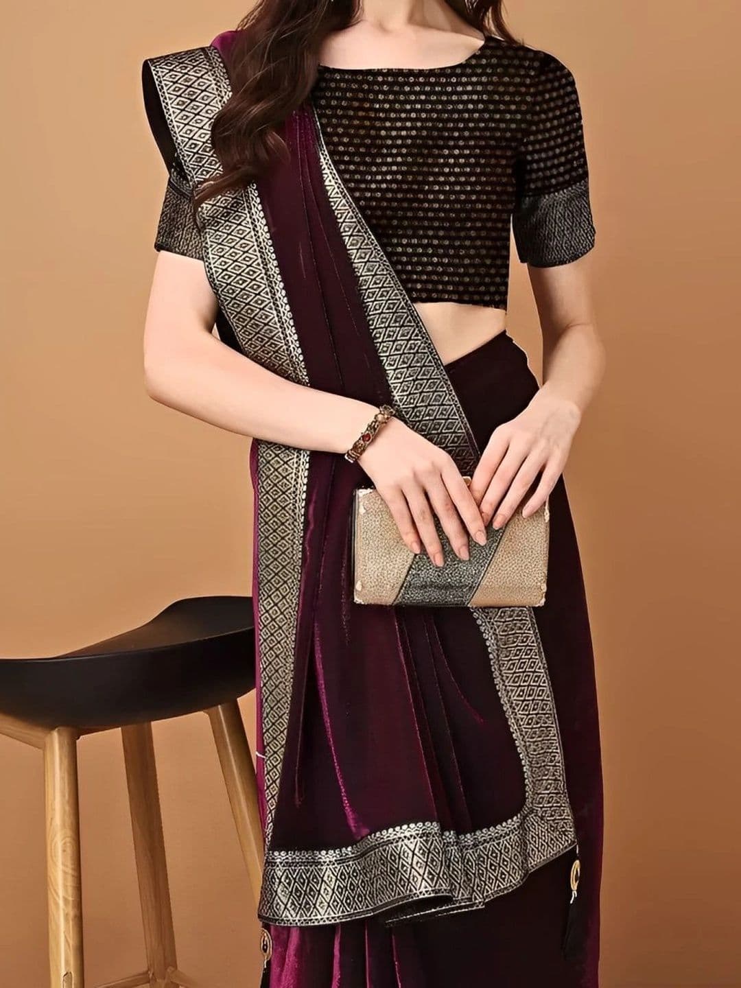 RENBRIZA Zari Saree thumbnail 6