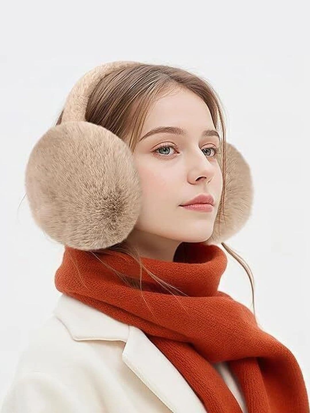Zonkar Brown Ear Muffs Winter Women Men Soft Earmuffs Cute Ear Covers Cold Weather - view 1