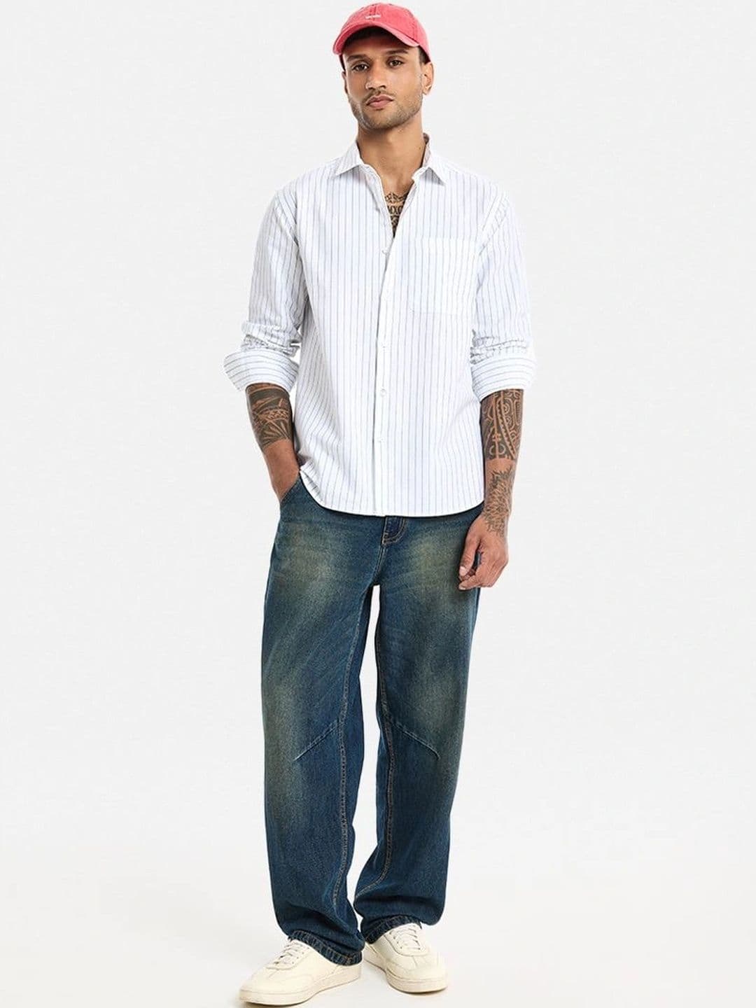 Snitch Men Striped Casual Shirt thumbnail 7