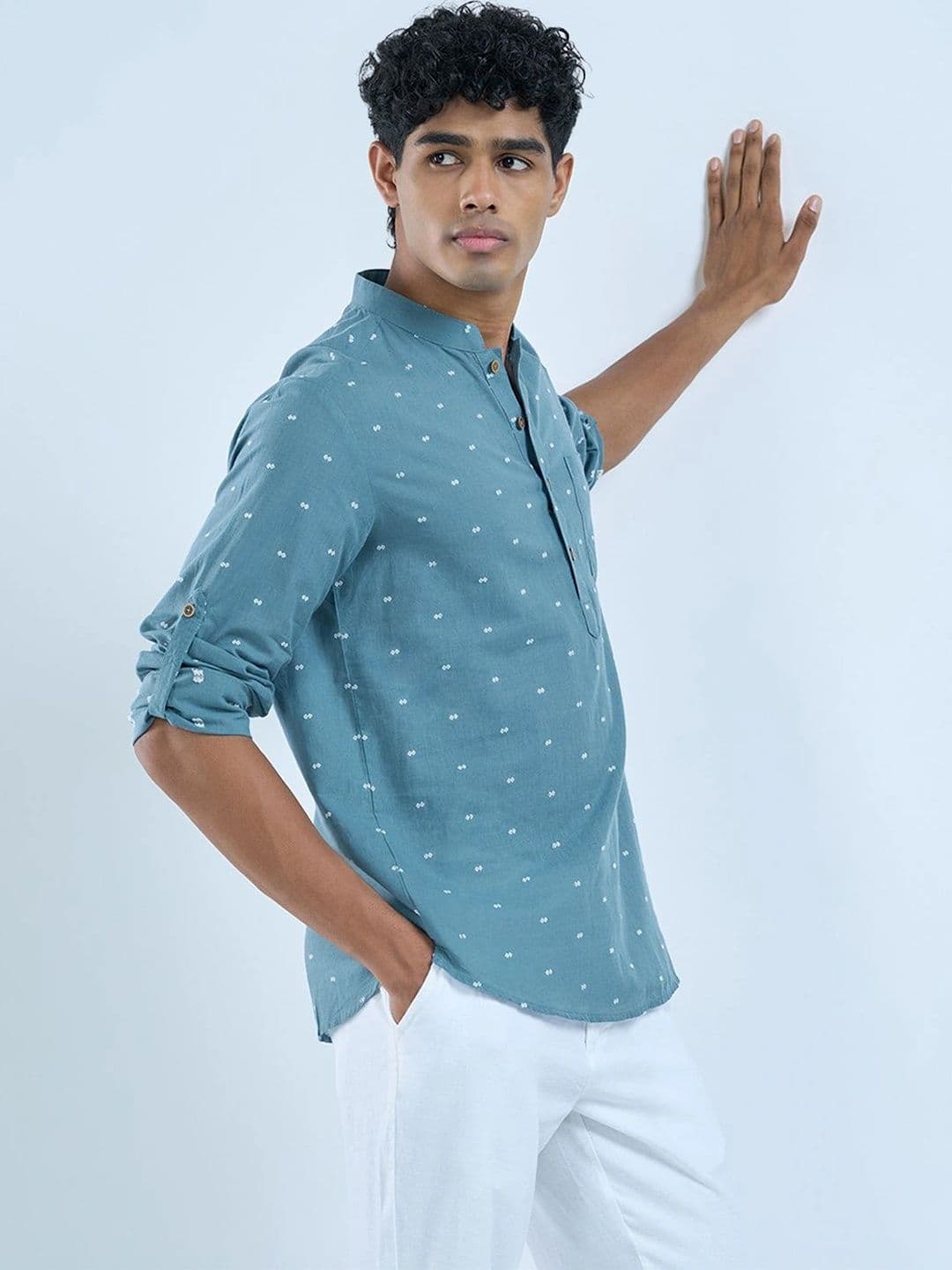 indus route by Pantaloons Men Ethnic Motifs Printed Kurta - view 1
