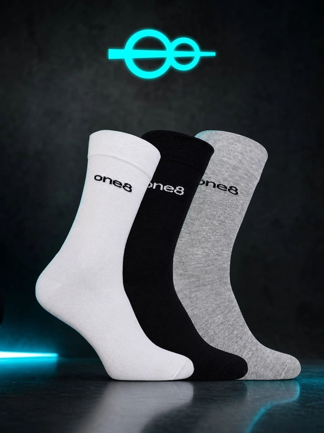One8 Men Cotton Calf Length Socks - view 1