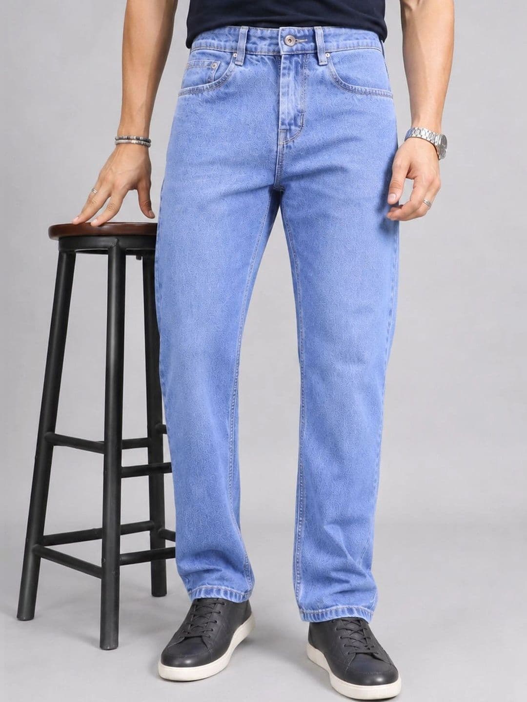 GEX Men Jean Straight Fit Mid-Rise Light Fade Jeans - view 1