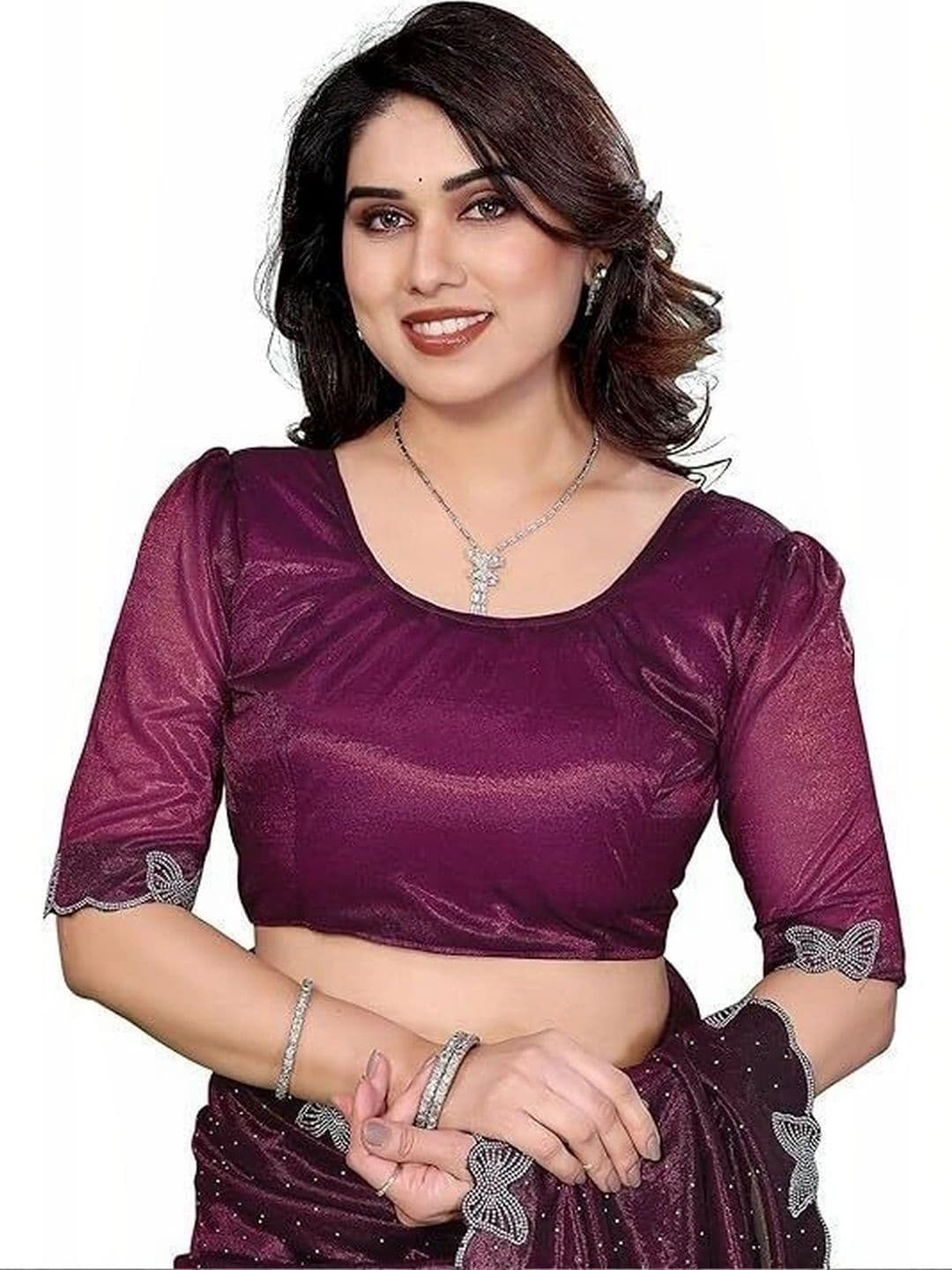 RENBRIZA Embroidered Saree thumbnail 2