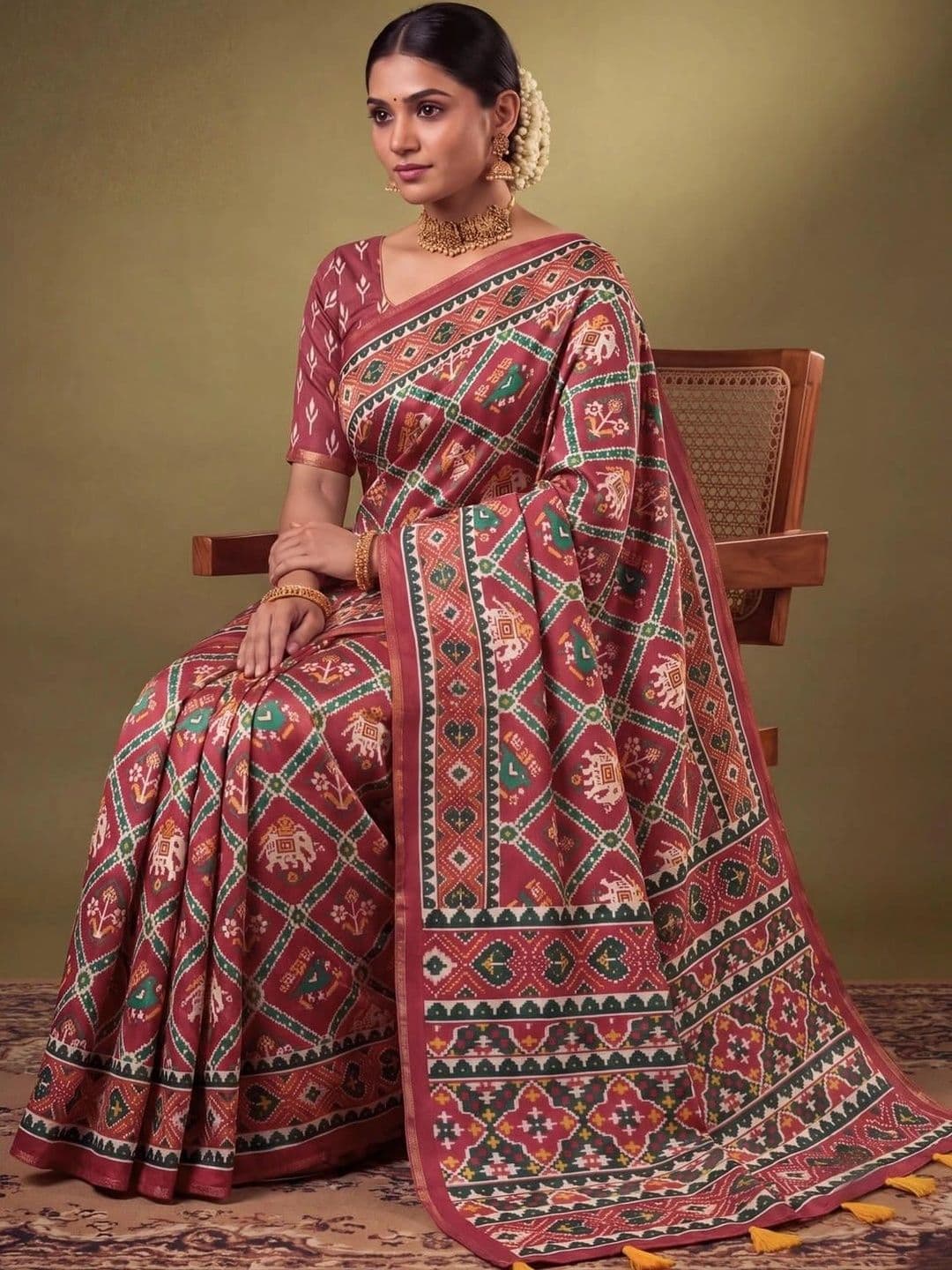 SAMANTHA Zari Silk Blend Saree thumbnail 3