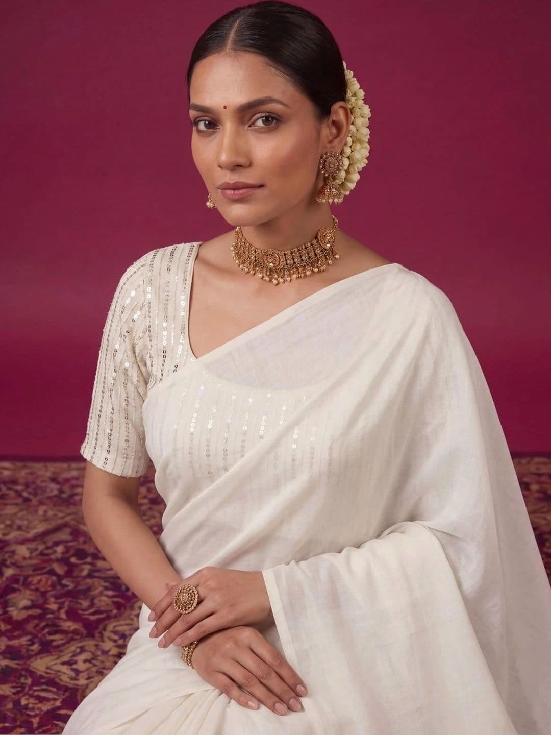SAMANTHA Poly Georgette Saree thumbnail 5