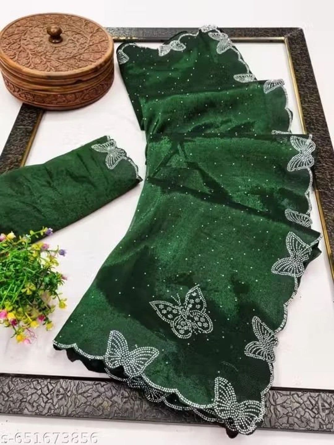 RENBRIZA Embellished Saree thumbnail 2