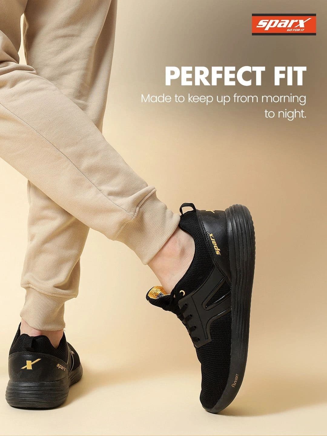 Sparx Men Black Textile Running Non-Marking Shoes thumbnail 2
