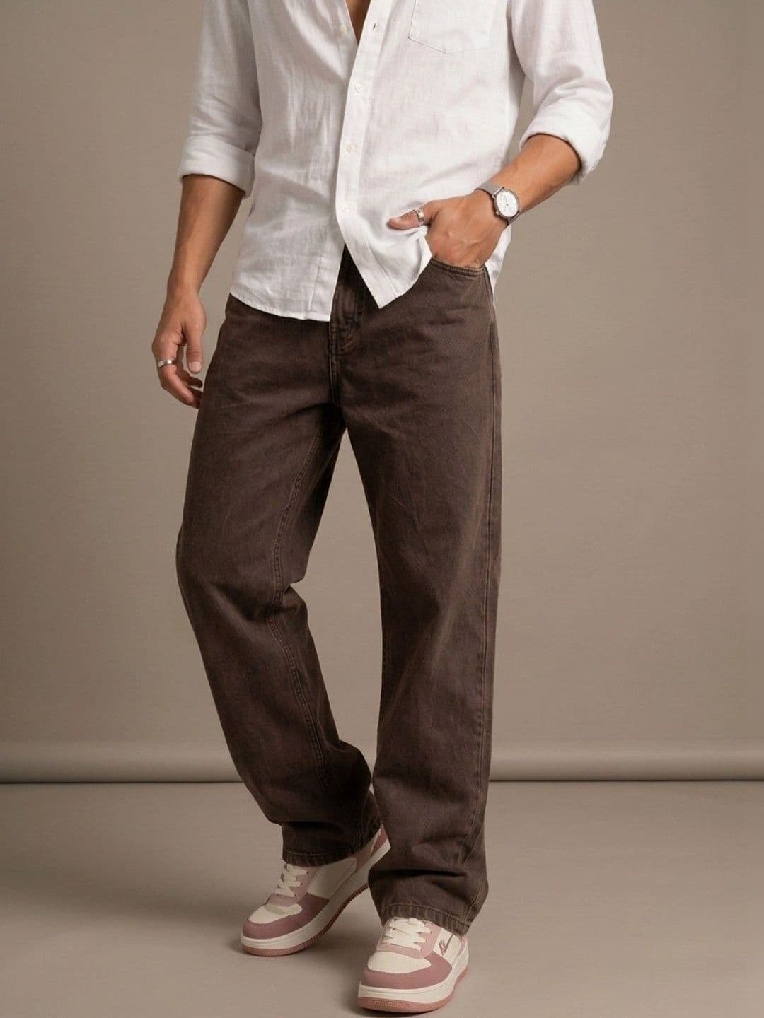 LINARIA Men Classic Regular Fit Mid-Rise Stretchable Jeans - view 1