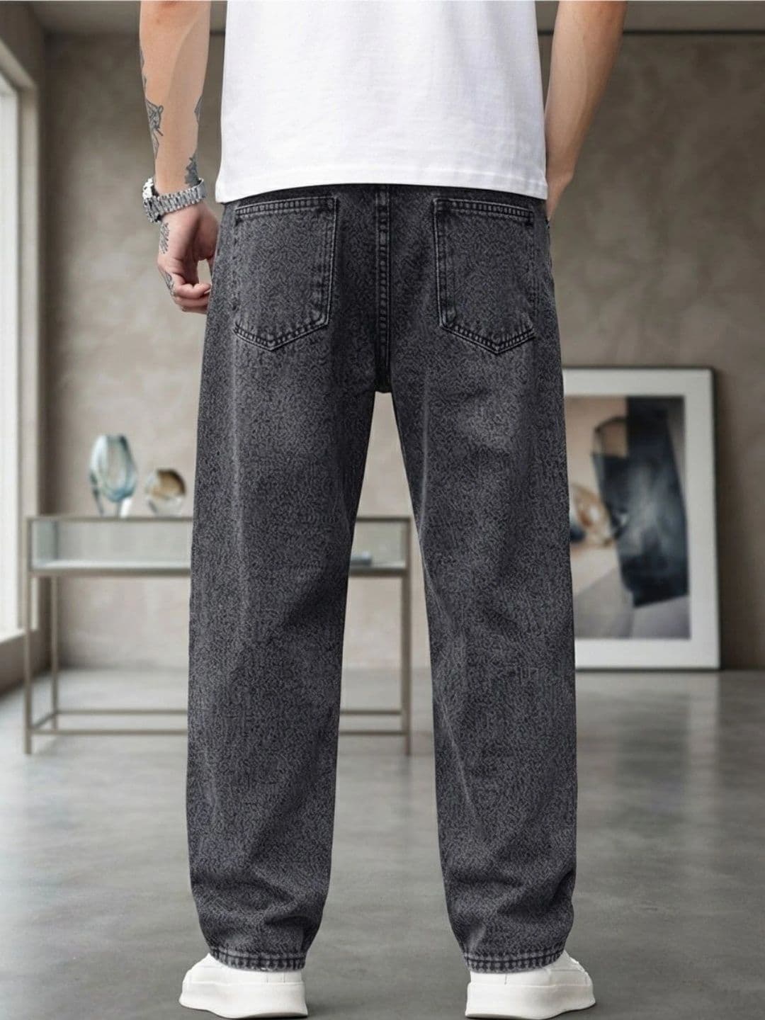 BREXX Men Jean Straight Fit Mid-Rise Stretchable Jeans thumbnail 2