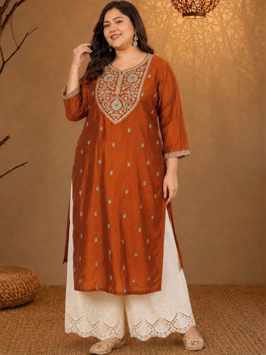 FULL BLOOM Women Embroidered Thread Work Kurta - view 1