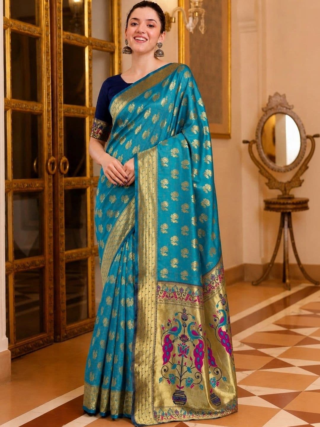 Moda Rapido Woven Design Zari Art Silk Designer Banarasi Saree - view 1