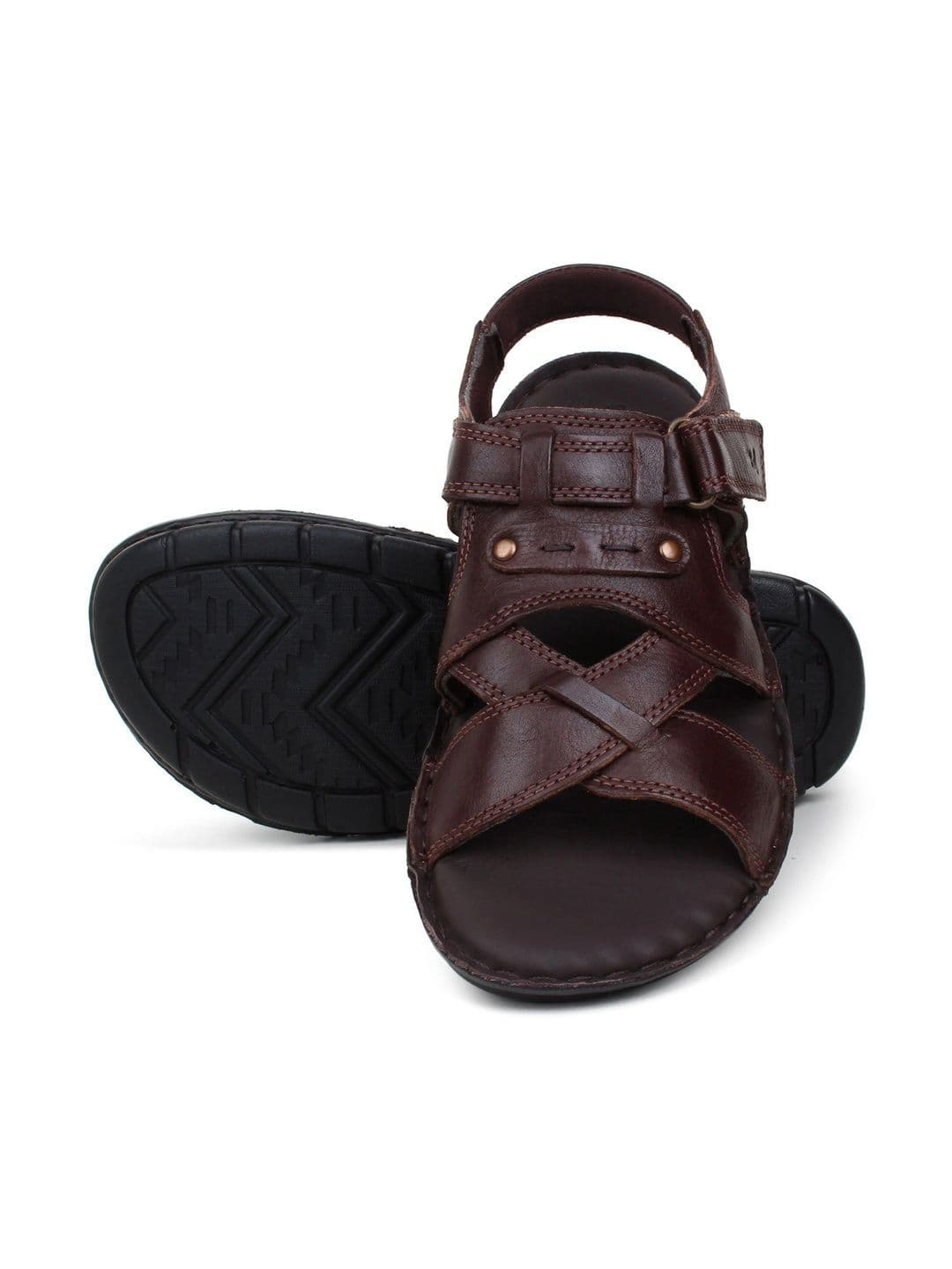 Mardi Gras Men Leather Comfort Sandals thumbnail 5