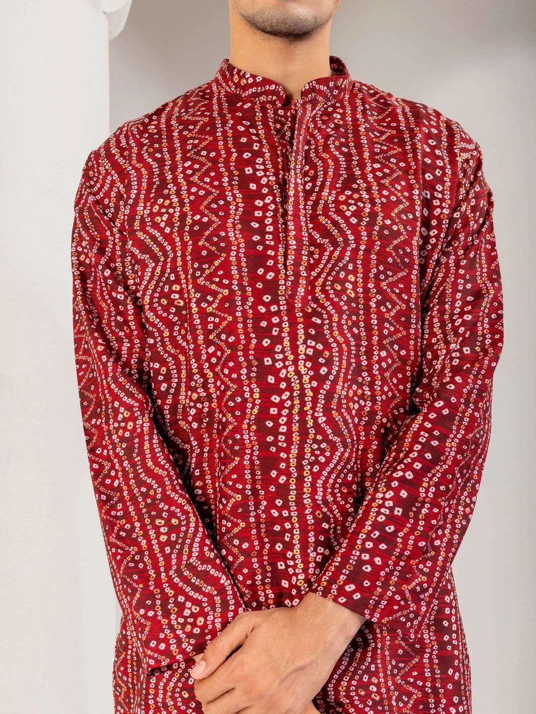 ADHIRAJAN Men Ethnic Motifs Printed Kurta thumbnail 7