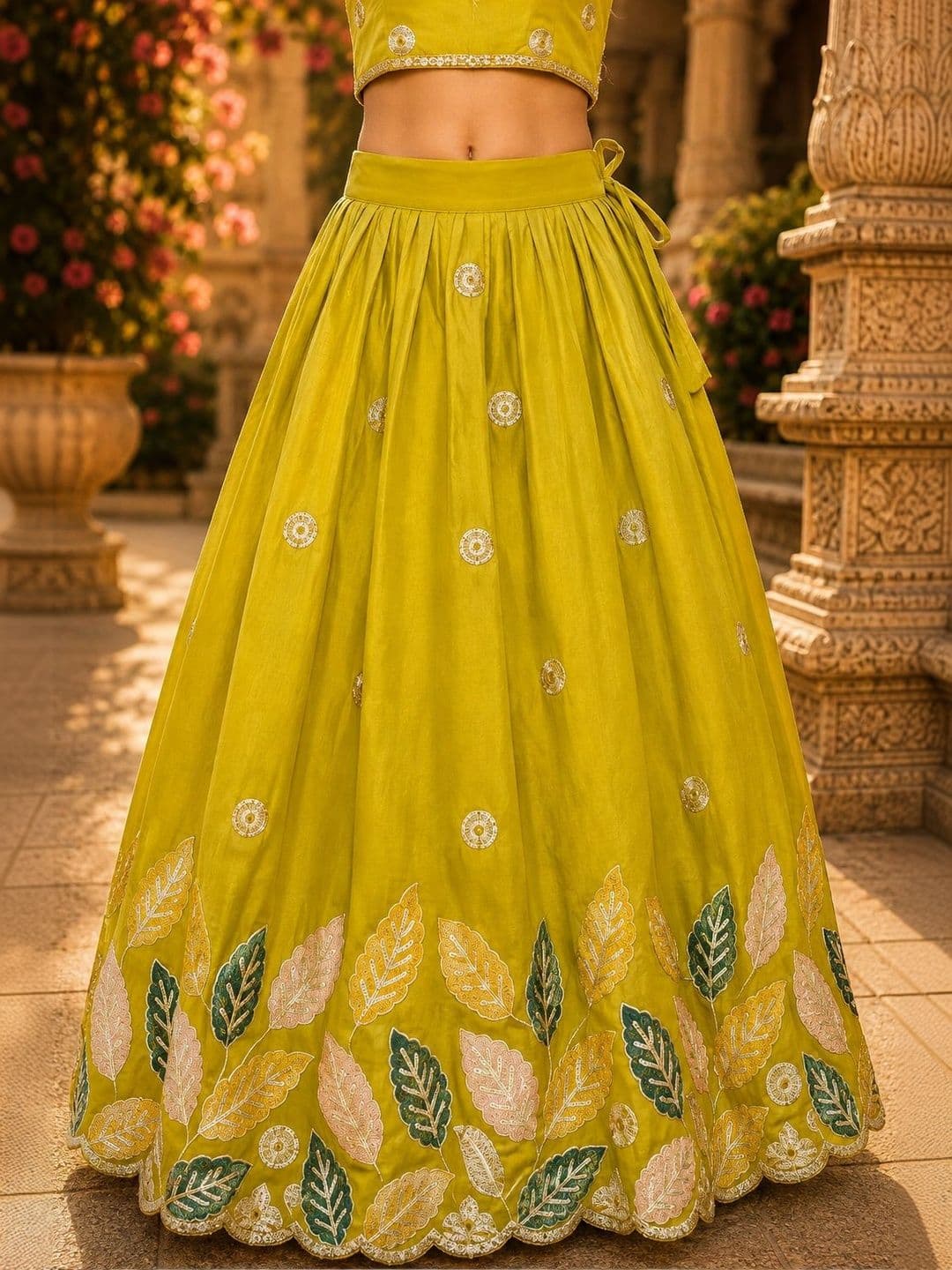 Sangria Girls Embellished Sequinned Ready to Wear Lehenga & thumbnail 5