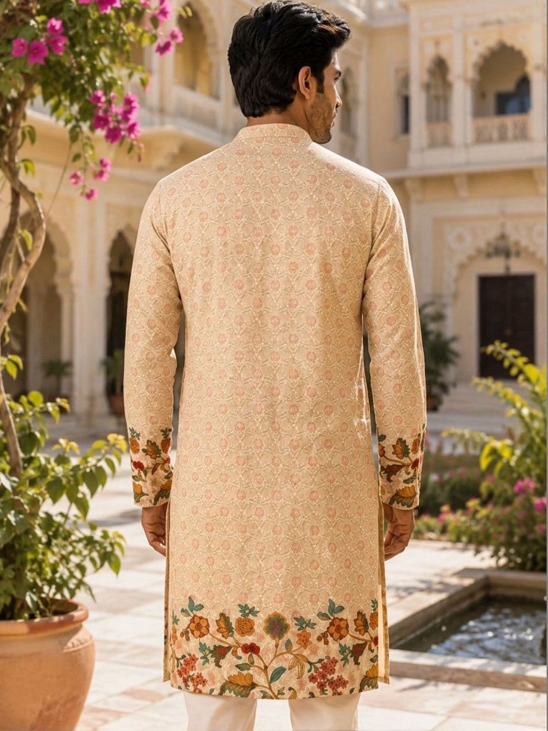 CB-COLEBROOK Men Ethnic Motifs Printed Kurta thumbnail 3