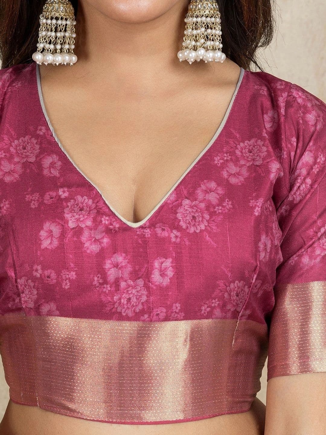Kesarii Fusion Saree thumbnail 7