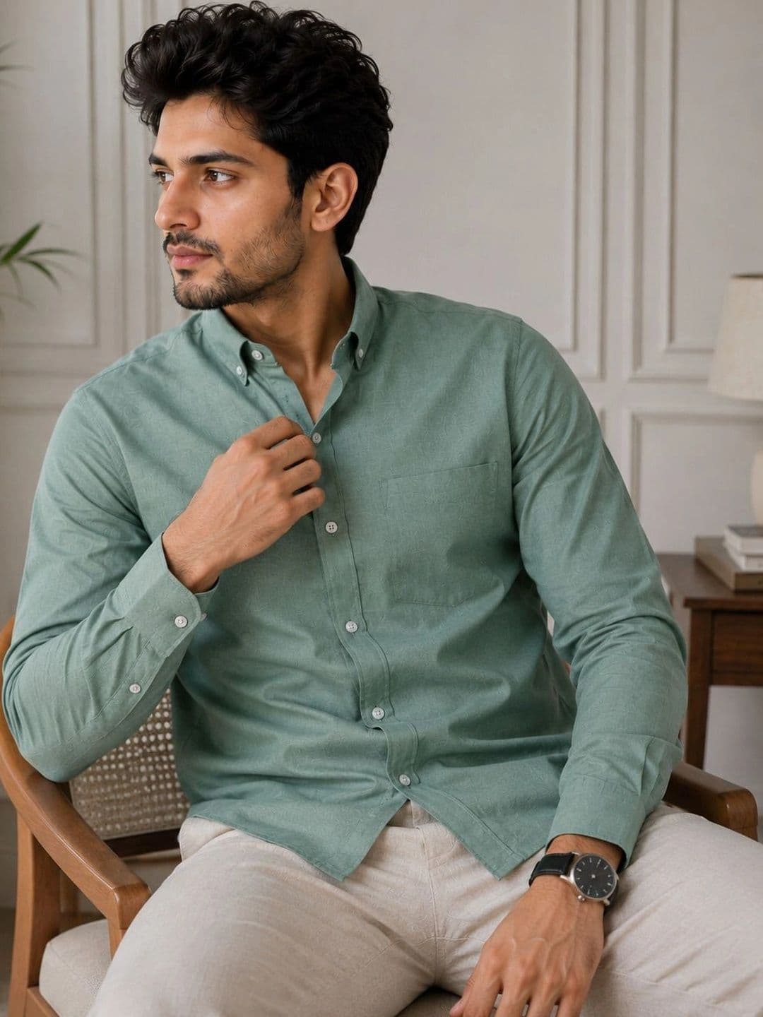 HERE&NOW Men Standard Slim Fit Casual Shirt thumbnail 2