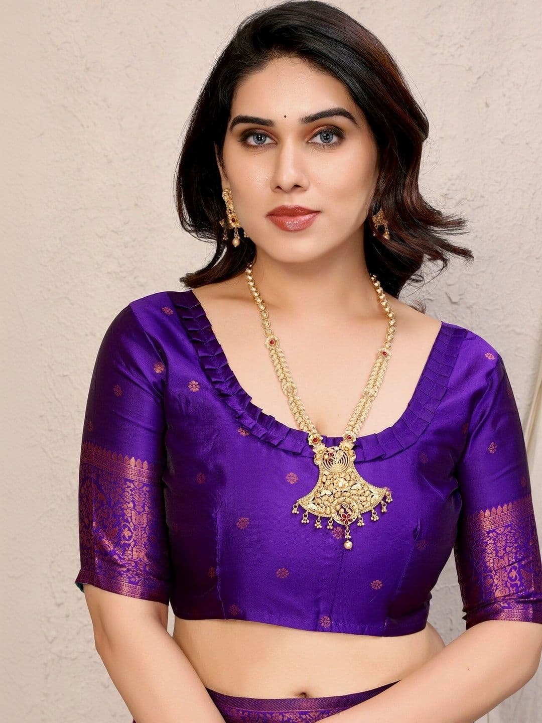 VS MALL Zari Banarasi Saree thumbnail 2