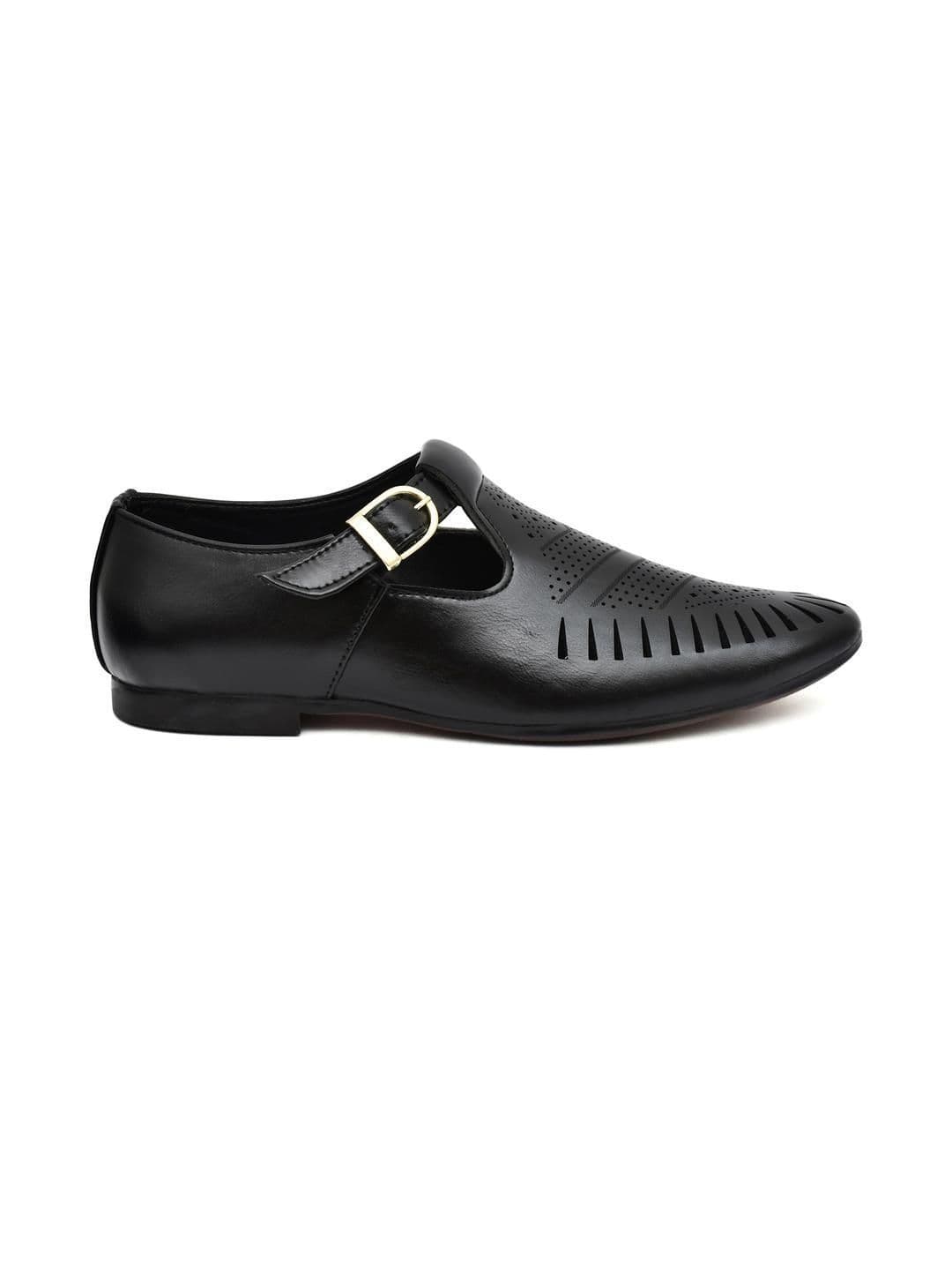 G L Trend Black Synthetic Leather Sandals thumbnail 2