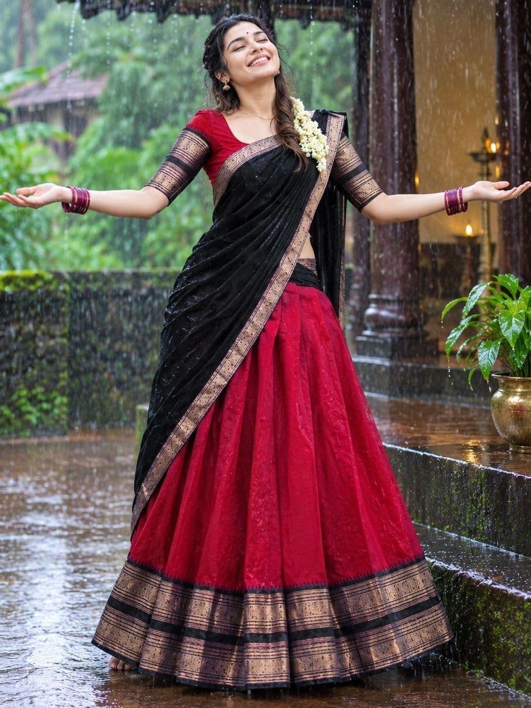 JIVUBA Ready to Wear Lehenga & Unstitched Blouse With Dupatta thumbnail 5