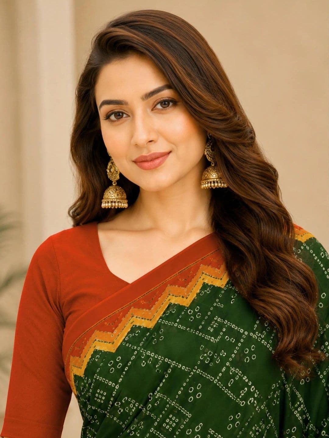 SAMANTHA Bandhani Poly Georgette Leheriya Saree thumbnail 5