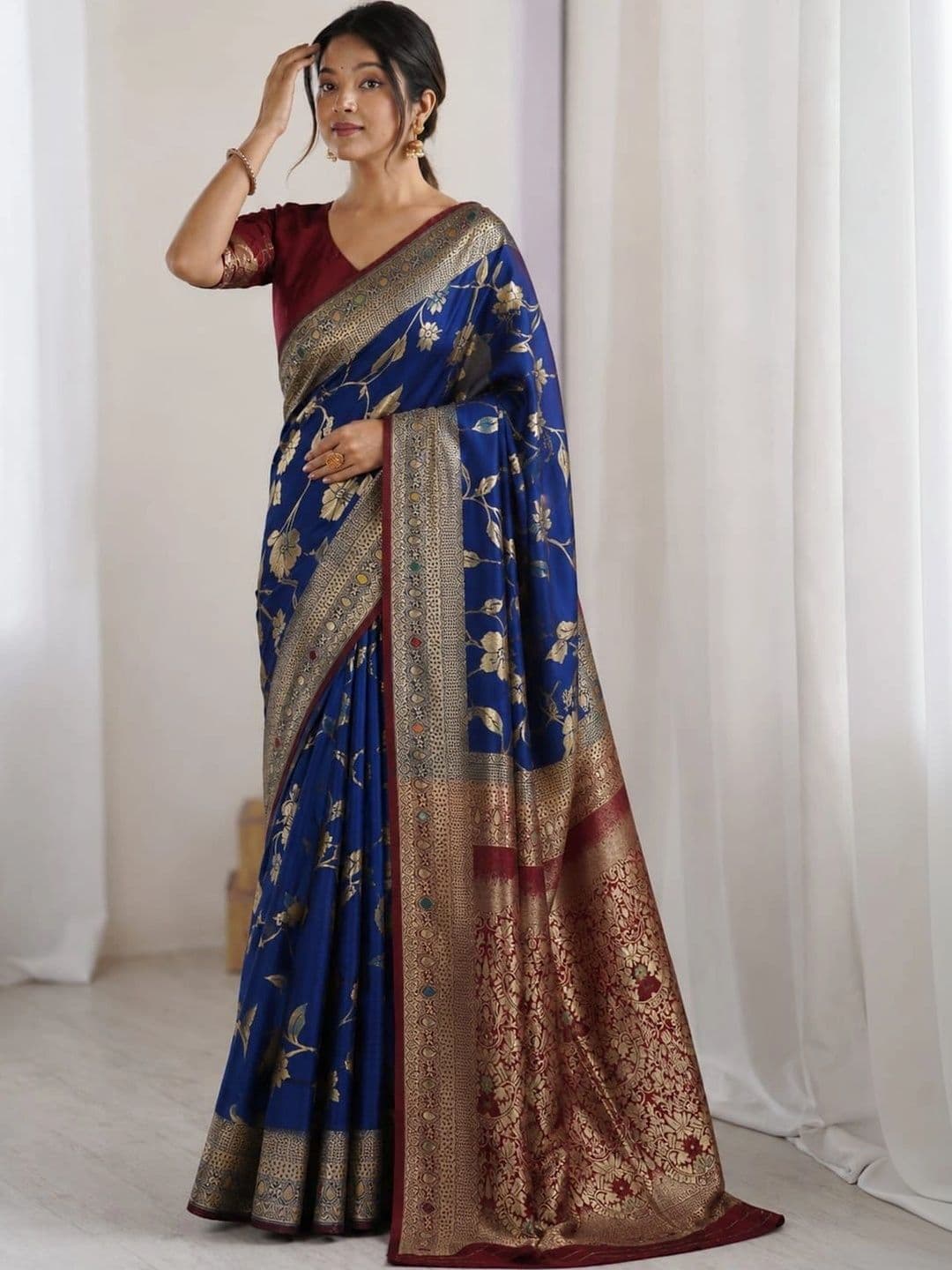 Moda Rapido Woven Design Zari Art Silk Designer Banarasi Saree - view 1