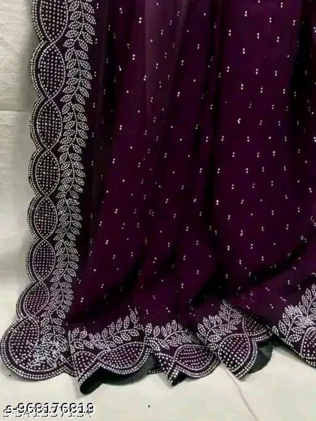 RENBRIZA Poly Georgette Saree thumbnail 3