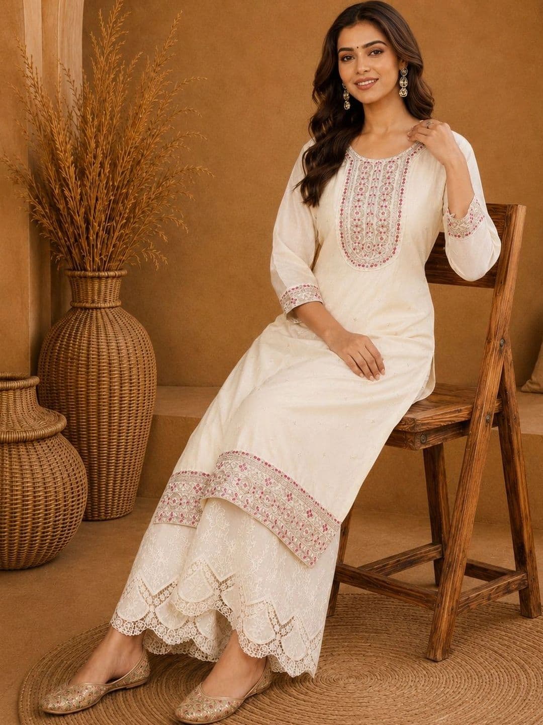 Anouk Rustic Women Ethnic Motifs Embroidered Thread Work Kurta thumbnail 7