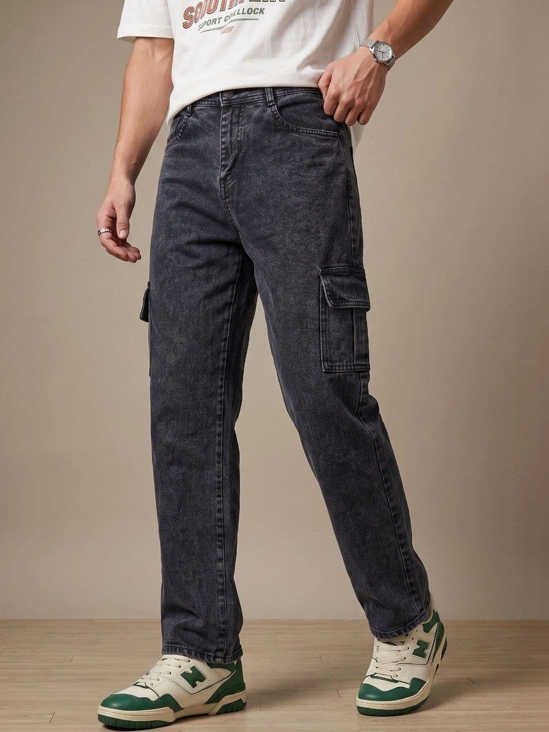 Encrypt Men Classic Regular Fit Mid-Rise Stretchable Jeans - view 1