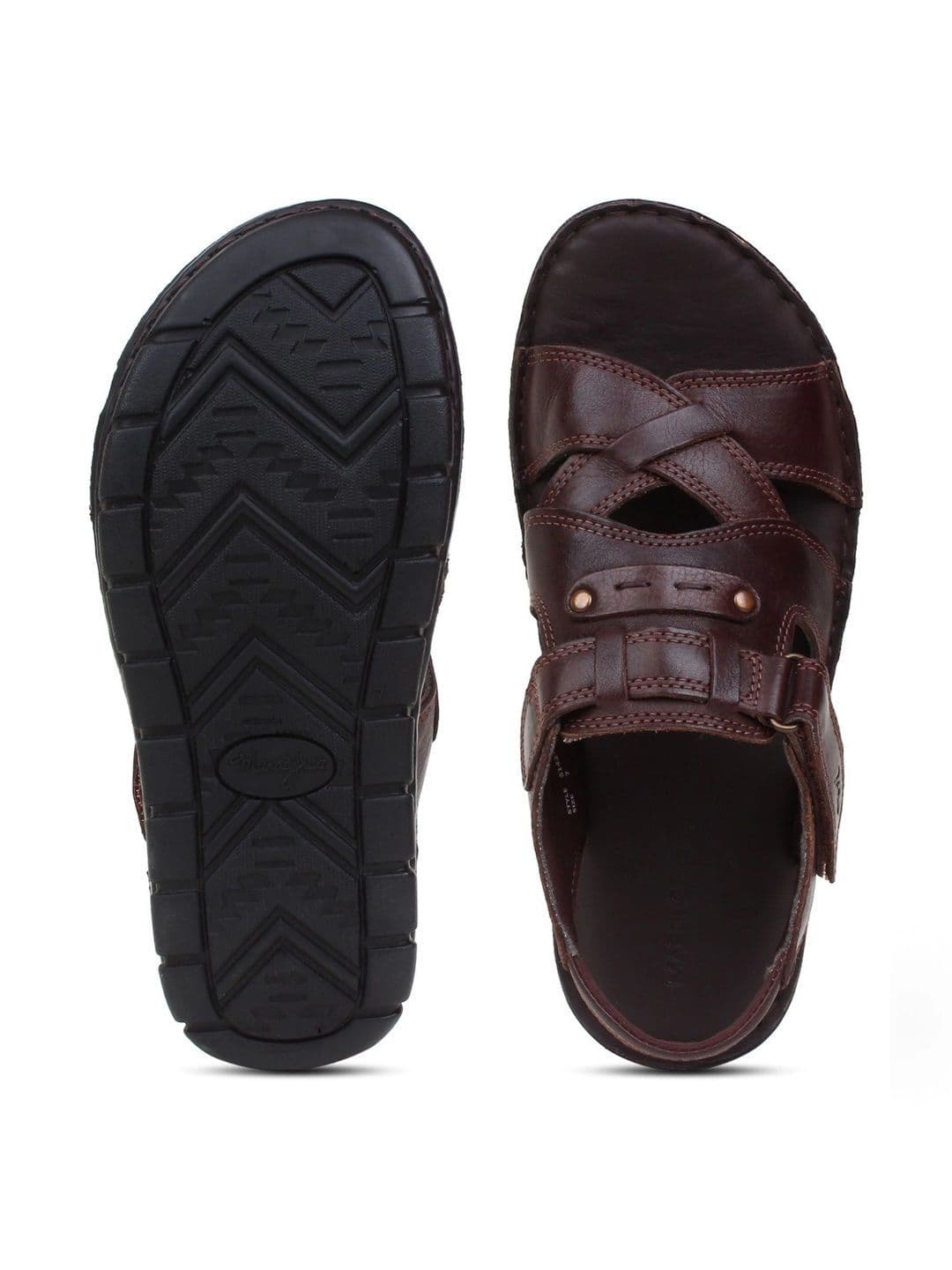 Mardi Gras Men Leather Comfort Sandals thumbnail 2