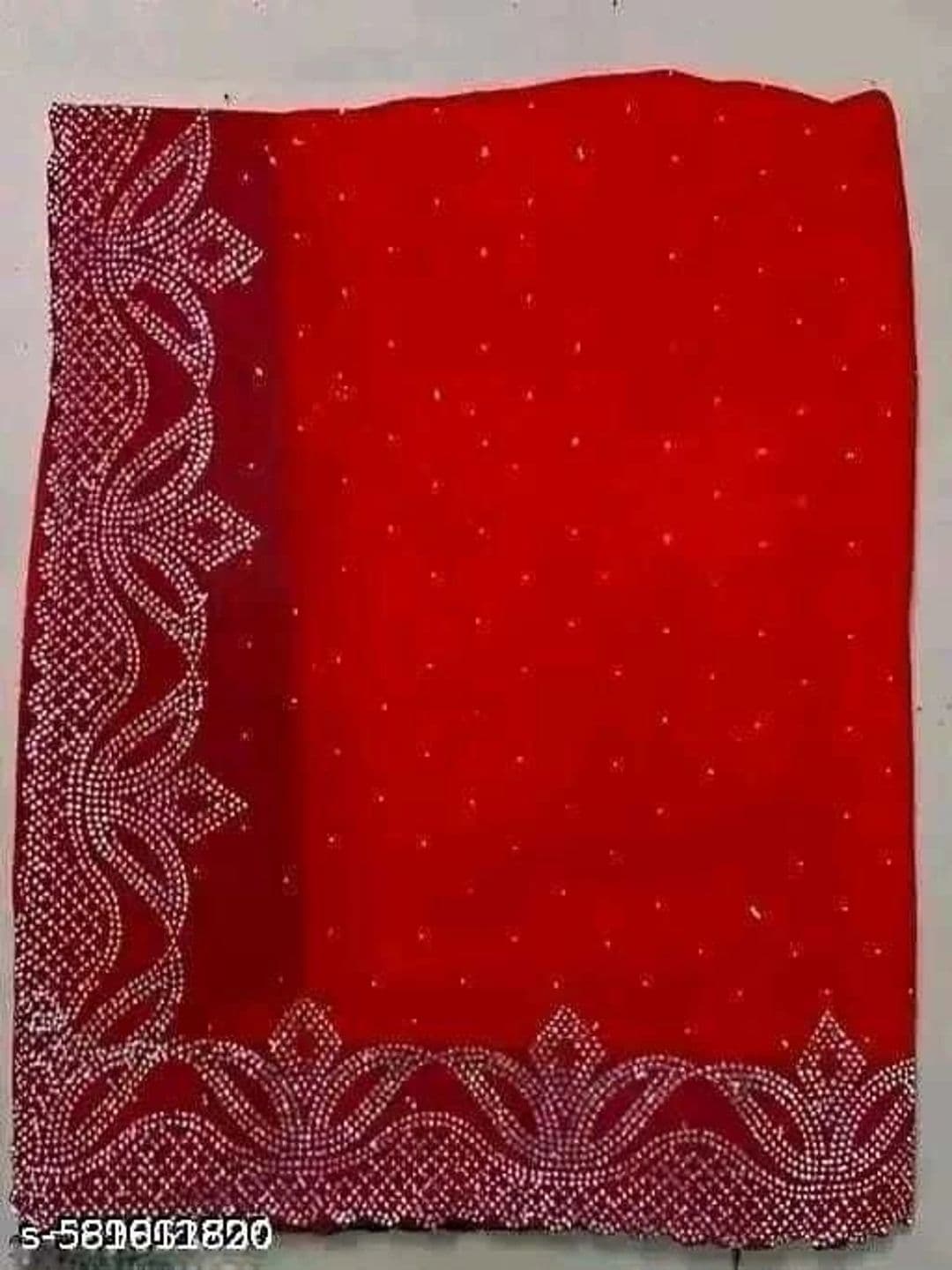 RENBRIZA Embellished Poly Georgette Saree thumbnail 2