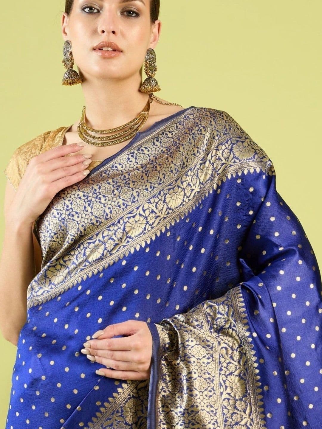 VS MALL Woven Design Zari Banarasi Saree thumbnail 4