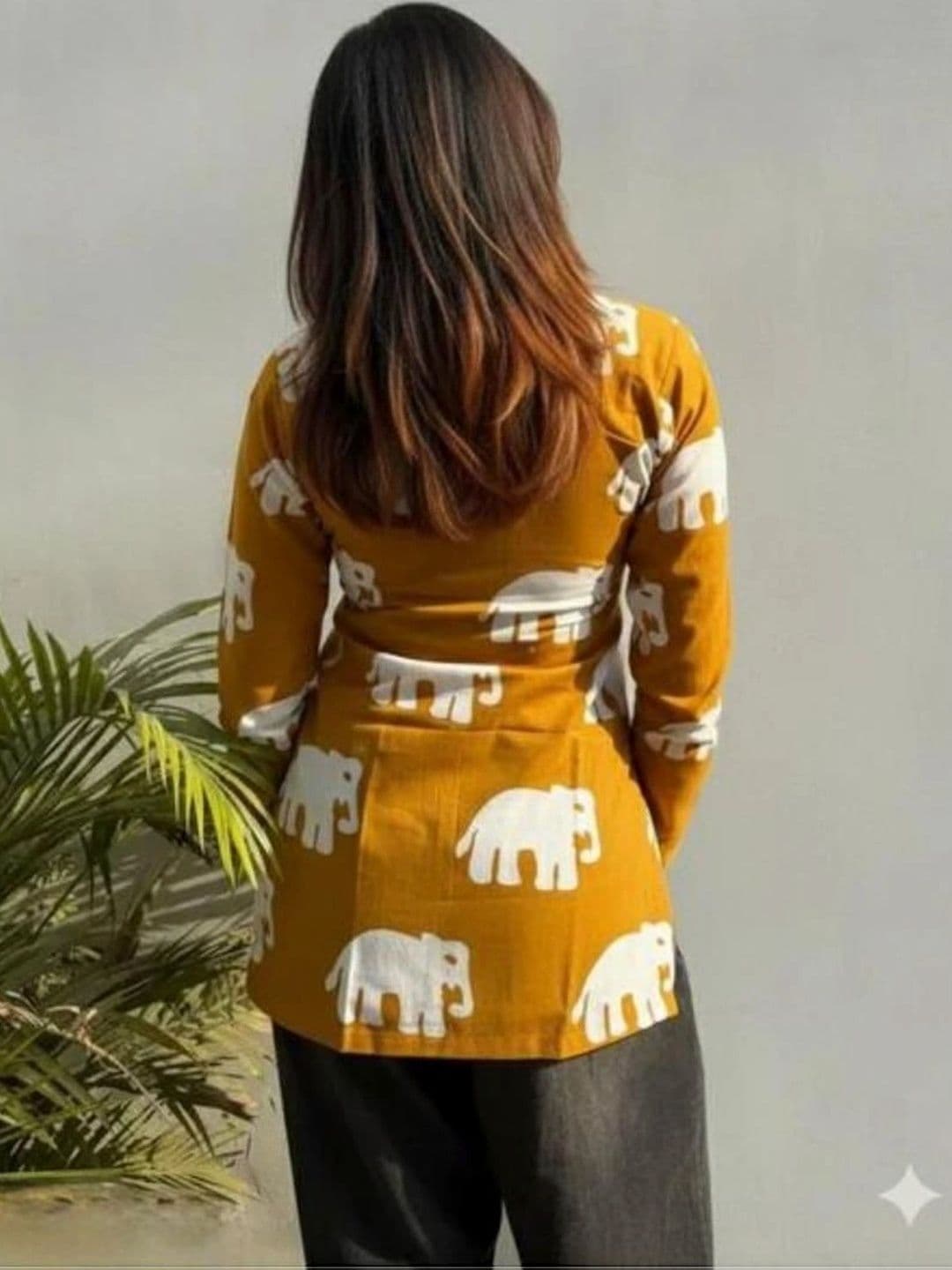 Sangria Printed Square Neck Kurti thumbnail 2