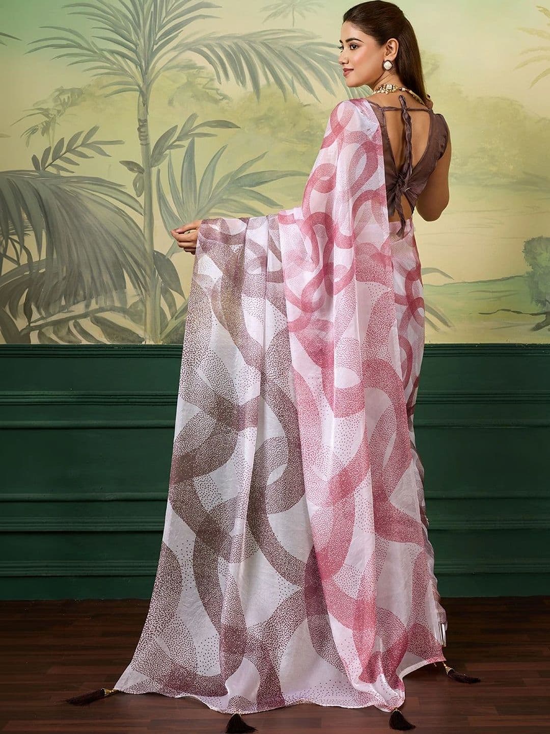 Mitera Satin Designer Saree thumbnail 3
