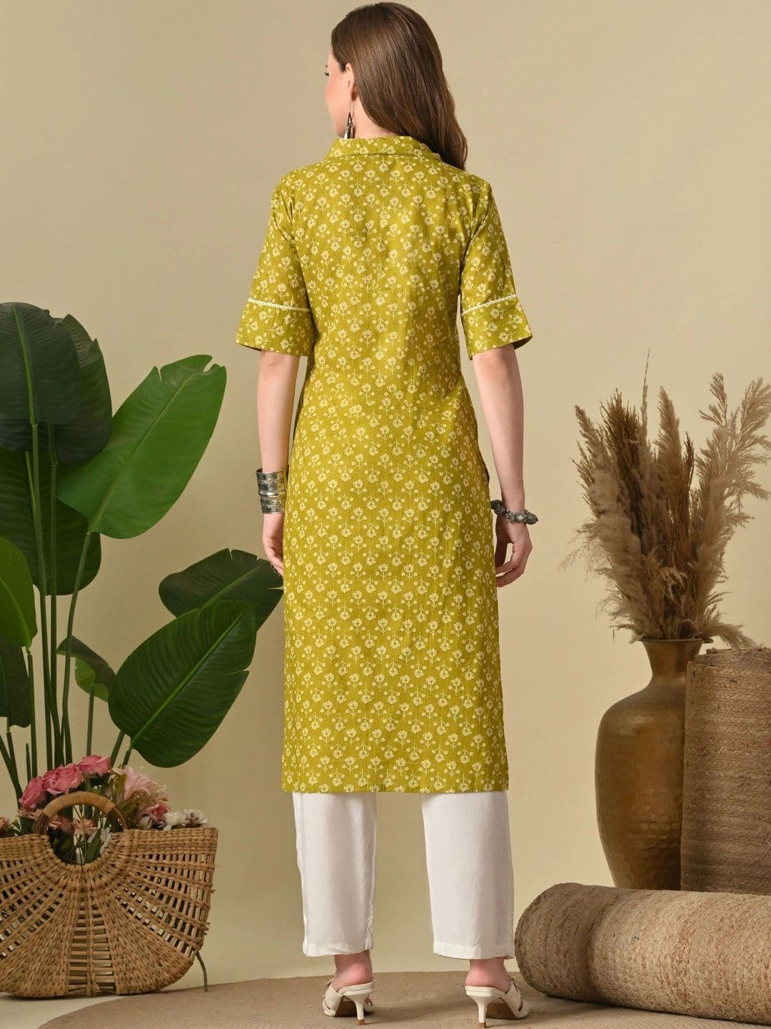 JEMCY Women Ethnic Motifs Printed Indie Prints Kurta thumbnail 4