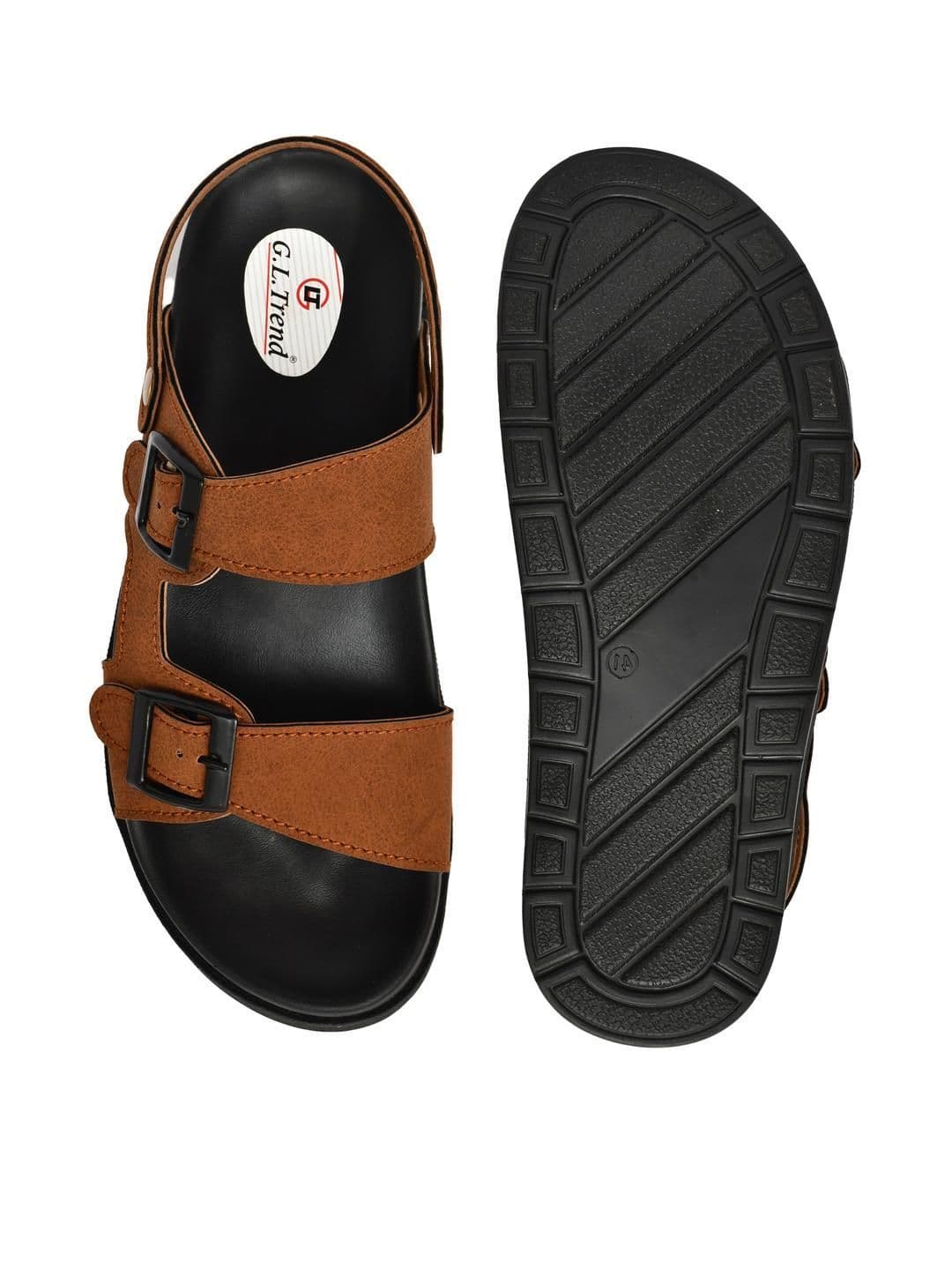 G L Trend Tan Leather Sandals thumbnail 6