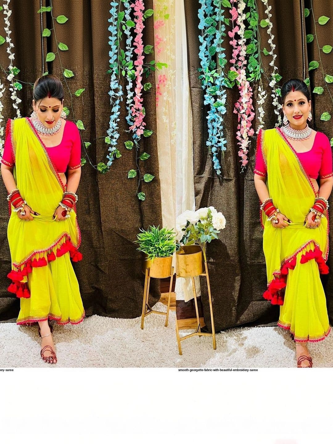 RENBRIZA Poly Georgette Saree thumbnail 6