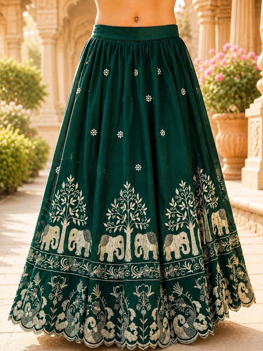 Sangria Girls Embroidered Thread Work Ready to Wear Lehenga & thumbnail 4