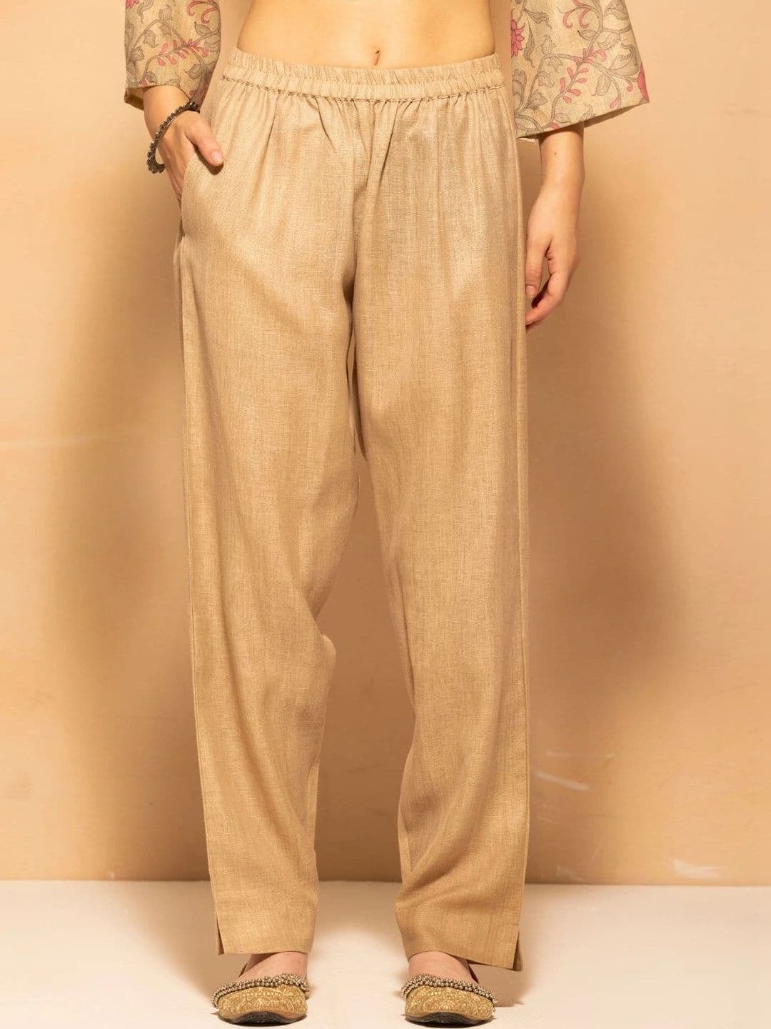Sabhyata Women Floral Printed Regular Linen Kurta with Trousers & With Dupatta thumbnail 7