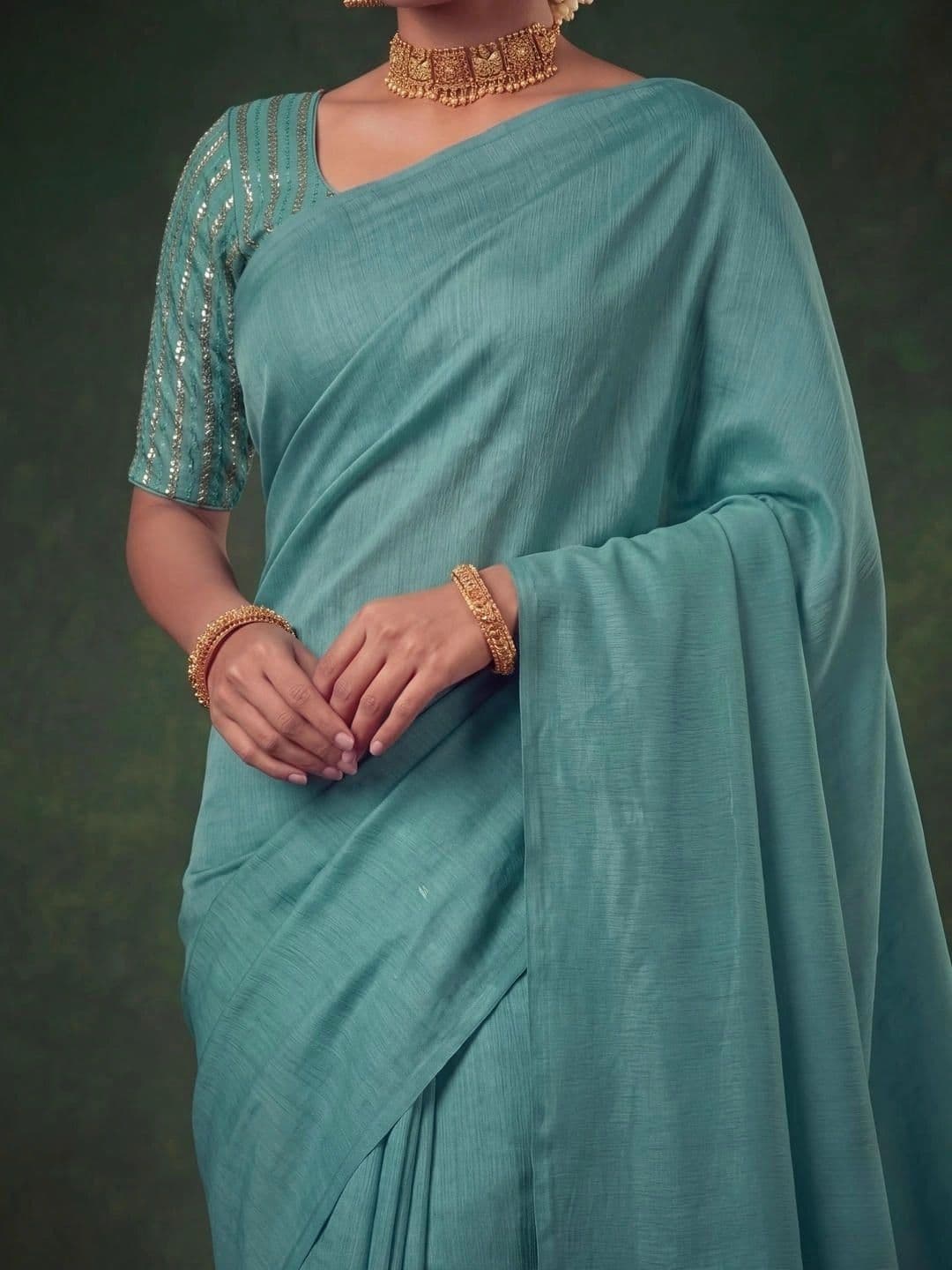 SAMANTHA Poly Georgette Saree thumbnail 3